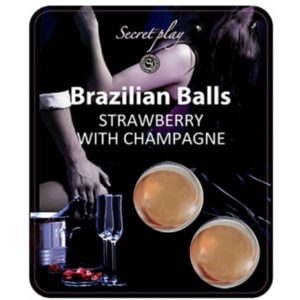 Set 2 boules brésiliennes fraises au champagne sur Univers in love