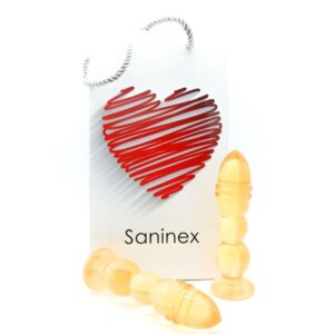 Saninex delight plug-dildo orange transparent sur Univers in Love