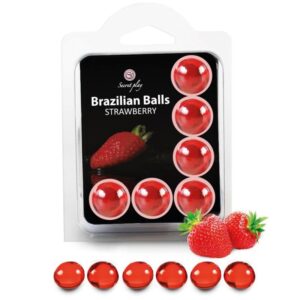 Secretplay set 6 boules brésiliennes fraise sur Univers in love