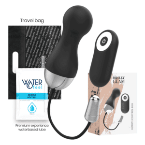 BRILLY GLAM OEUF VIBRANT TÉLÉCOMMANDER EN SILICONE NOIR – Image 9