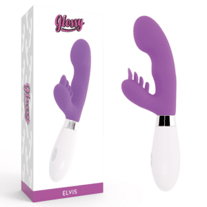 GLOSSY ELVIS MASSEUR & STIMULATEUR  EN SILICONNE LILA – Image 5