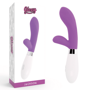 GLOSSY JACKSON VIBROMASSEUR & STIMULATEUR EN SILICONE  LILA – Image 5