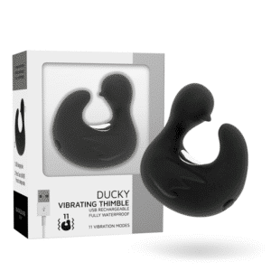BLACK&SILVER  CANARD STIMULATEUR VIBRANT EN SILICONE RECHARGEABLE NOIR – Image 5