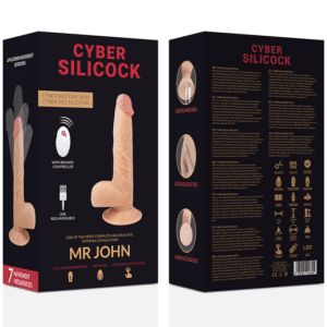 CYBER SILICOCK PENIS MR JOHN RÉALISTE AVEC TÉLÉCOMMANDE 4,3 x 23,5 CM – Image 6