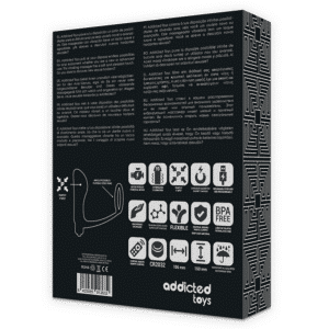 ADDICTED TOYS ANNEAU PÉNIS + PLUG ANAL  RECHARGEABLE - TELECOMMANDE INCLUS NOIR – Image 6