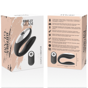 BRILLY GLAM WE LOVE VIBRATEUR POUR COUPLES TÉLÉCOMMANDE NOIR – Image 8