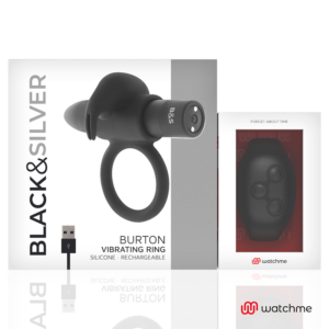 BLACKSILVER BURTON ANNEAU DE PENIS VIBRANT AVEC TELECOMMANDE WATCHME NOIR – Image 4