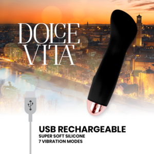 DOLCE VITA VIBRATEUR RECHARGEABLE ONE NOIR 7 VITESSES – Image 3