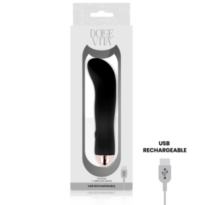 DOLCE VITA TWO VIBRATEUR RECHARGEABLE NOIR 7 VITESSES – Image 4