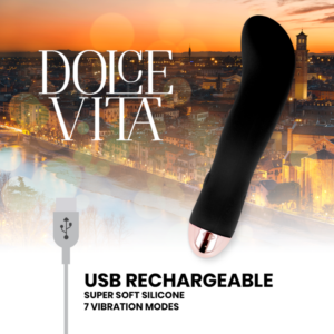 DOLCE VITA TWO VIBRATEUR RECHARGEABLE NOIR 7 VITESSES – Image 3