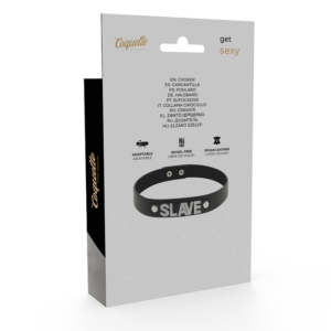 COQUETTE HAND CRAFTED CHOKER VEGAN LEATHER  - SLAVE – Image 5