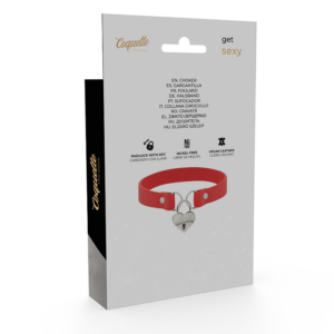 COQUETTE HAND CRAFTED CHOKER COEUR CADENAS - RED – Image 5