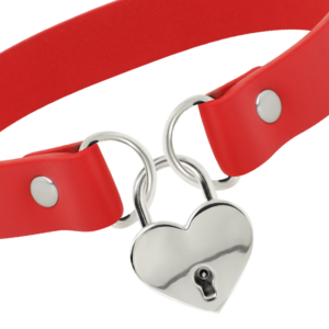COQUETTE HAND CRAFTED CHOKER COEUR CADENAS - RED – Image 3