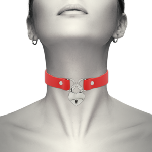 COQUETTE HAND CRAFTED CHOKER COEUR CADENAS - RED – Image 6