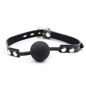 OHMAMA FETISH BALL GAG EN SILICONE AVEC CEINTURE EN CUIR – Image 4