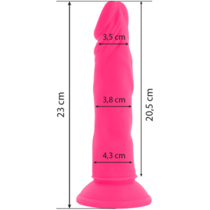DIVERSIA DILDO VIBRANT FLEXIBLE 23 CM - ROSE – Image 7