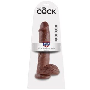 KING COCK 10  BALLE MARRON  25 CM – Image 5