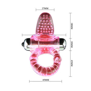 DOUX ABS 10 RYTHMES ANNEAU VIBRATEUR PENIS ROSE – Image 4
