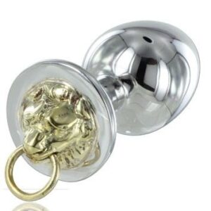 Bouchon anal inox tête de lion 4 cm sur Univers in Love