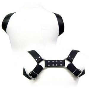 Harnais homme body holster en cuir BDSM sur Univers in Love