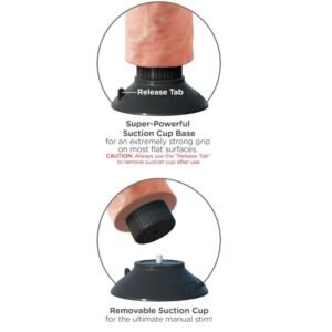 KING COCK - GODE VIBRATEUR 23 CM NATUREL – Image 4