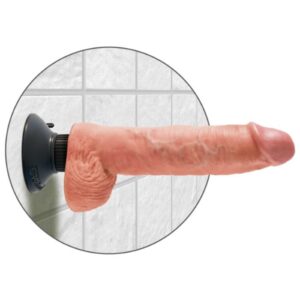 KING COCK BITE VIBRANTE 25,5 CM AVEC BILLES NOIR – Image 4