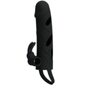 PRETTY LOVE GAINE DE PENIS EN SILICONE AVEC VIBRATION COULEUR BLACK – Image 3