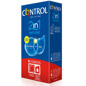 CONTROL DUO NATURA 2-1 PRESERVATIVO + GEL 6 UDS – Image 3