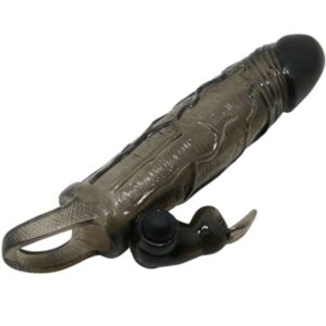 BRAVE MAN FUNDA REALISTICA PENE CON RABBIT 16.5 CM NEGRO – Image 4