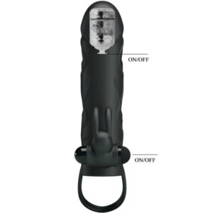 PRETTY LOVE MANCHON DE PENIS EN SILICONE AVEC VIBRATION 14 CM – Image 4