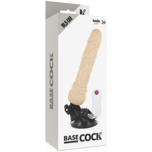BASECOCK REALISTIC VIBRATOR TELECOMMANDE FLESH 19,5 CM – Image 4