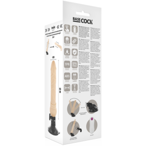 BASECOCK REALISTIC VIBRATOR TELECOMMANDE FLESH 19,5 CM – Image 5
