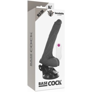 BASECOCK™ - PENIS VIBRATEUR ARTICULABLE AVEC TÉLÉCOMMANDE  NOIR 18,5 CM – Image 6
