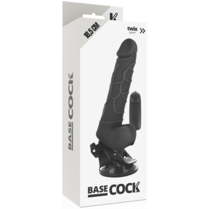 TELECOMMANDE BASECOCK REALISTIC VIBRATOR NOIR 18.5CM – Image 4