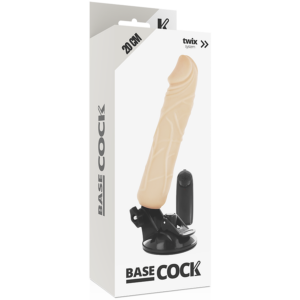 BASECOCK REALISTIC VIBRATOR TELECOMMANDE FLESH 20CM – Image 4
