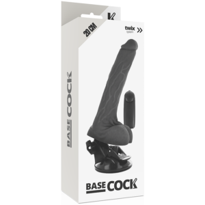 BASECOCK GODE REALISTE VIBRANT AVEC  TELECOMMANDE NOIRE 20CM – Image 6