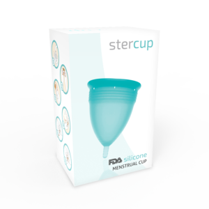 STERCUP - COUPE MENSTRUELLE EN SILICONE FDA AIGUE-MARINE - TAILLE L – Image 4