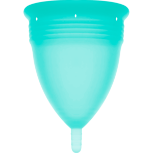STERCUP - COUPE MENSTRUELLE EN SILICONE FDA AIGUE-MARINE - TAILLE L – Image 3