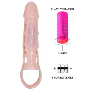 BAILE FUNDA EXTENSORA PENE CON VIBRACION Y STRAP 13.5 CM – Image 4