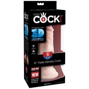 KING COCK - GODE TRIPLE DENSITÉ REALISTE COULEUR CHAIR 4,4 x 15 CM – Image 5