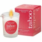 Tabou bougie massage femme plaisir charnel parfum fleur de cacao