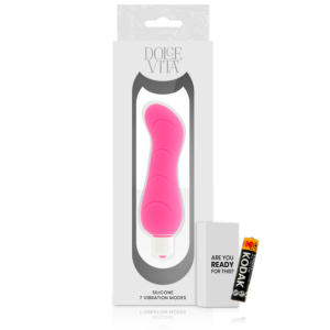 DOLCE VITA  VIBROMASSEUR POINT G EN SILICONE  ROSE – Image 4
