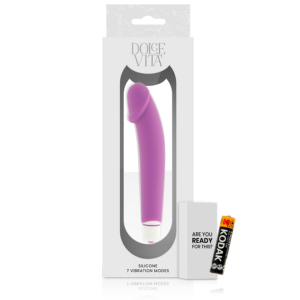 DOLCE VITA  VIBROMASSEUR PLAISIR REALISTE EN SILICONE  VIOLET – Image 4