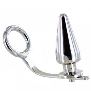 Anneau de cock metalhard avec bouchon anal 45 x 45mm