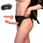 Harnais avec pénis vibrateur 19.8 + 15cm x 4cm sur Univers in Love