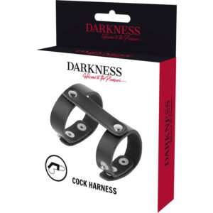 DARKNESS COCK RING DE PÉNIS ET TESTICULES EN CUIR RÉGLABLE – Image 3