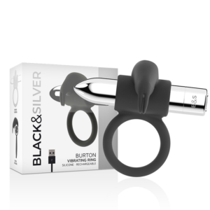 BLACK&SILVER BURTON RING RECHARGEABLE ET VIBRANT – Image 4