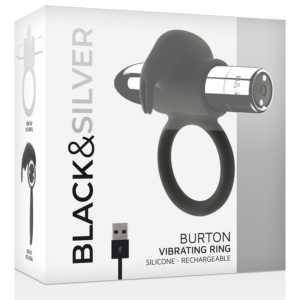 BLACK&SILVER BURTON RING RECHARGEABLE ET VIBRANT – Image 5
