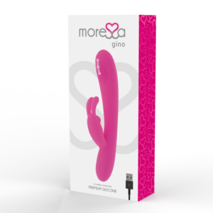 MORESSA GINO VIBROMASSEUR PREMIUM EN SILICONE RECHARGEABLE ROSE – Image 3