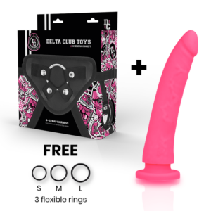 HARNAIS DELTA CLUB TOYS + DONG SILICONE ROSE 17 X 3 CM – Image 5